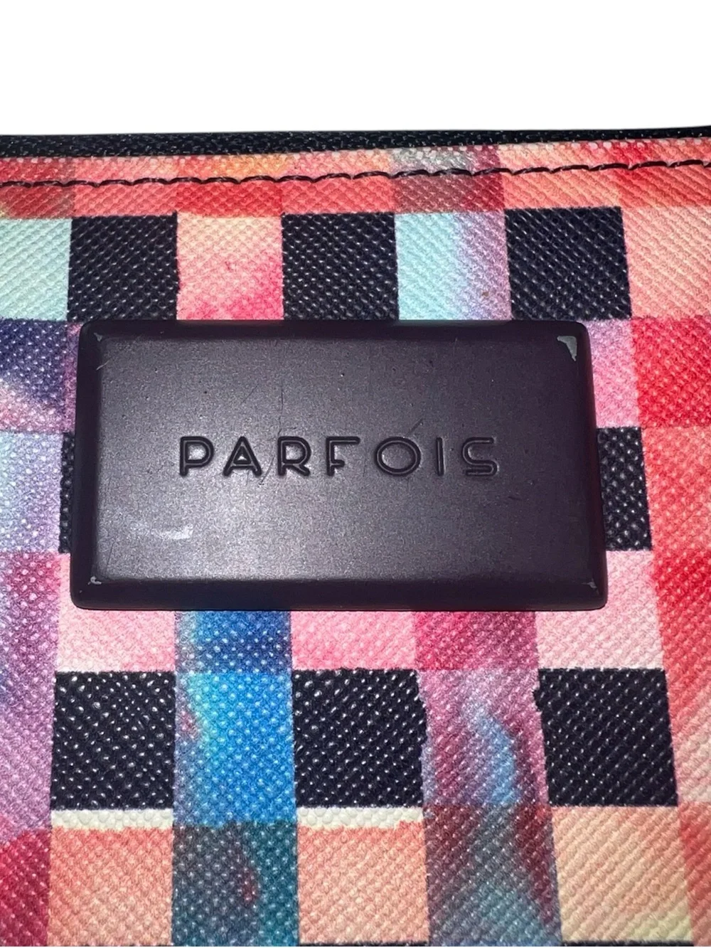 PARFOIS Multicolor Check Zip Wallet - Picture 2 of 8
